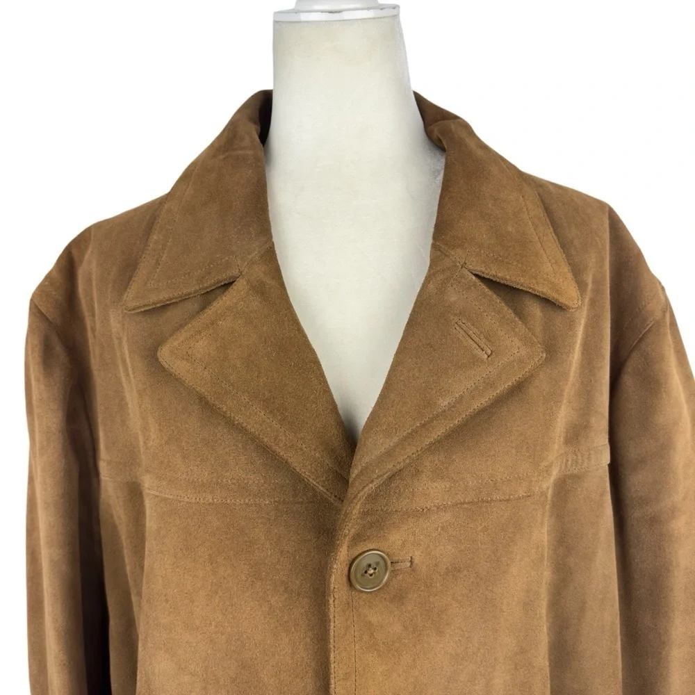 J Crew Vintage Heavy Duty Suede Leather Hunting Brown Jacket Thinsulate Large